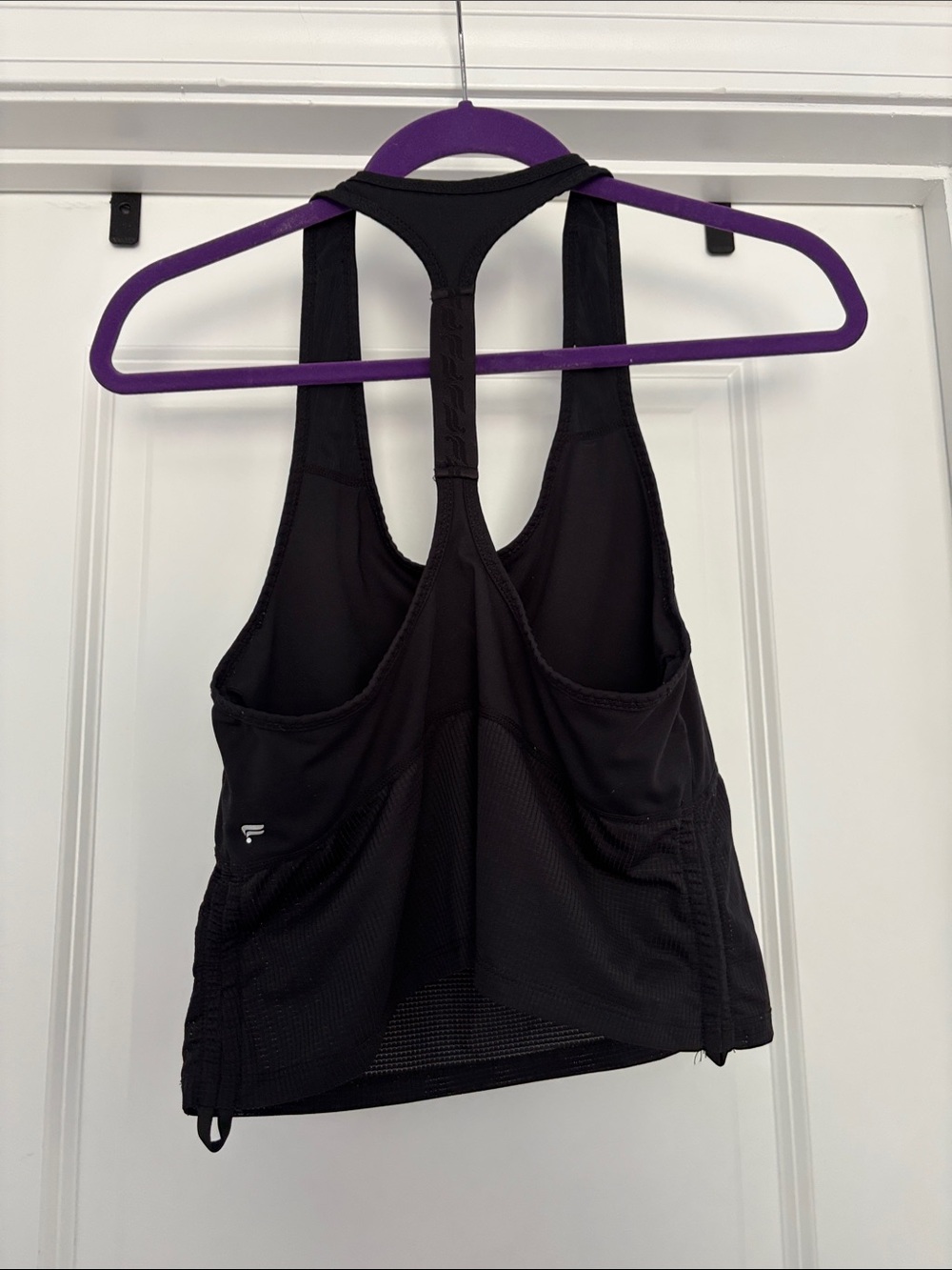 Fabletics Black Racerback Mesh Workout Tank - Picture 2 of 3